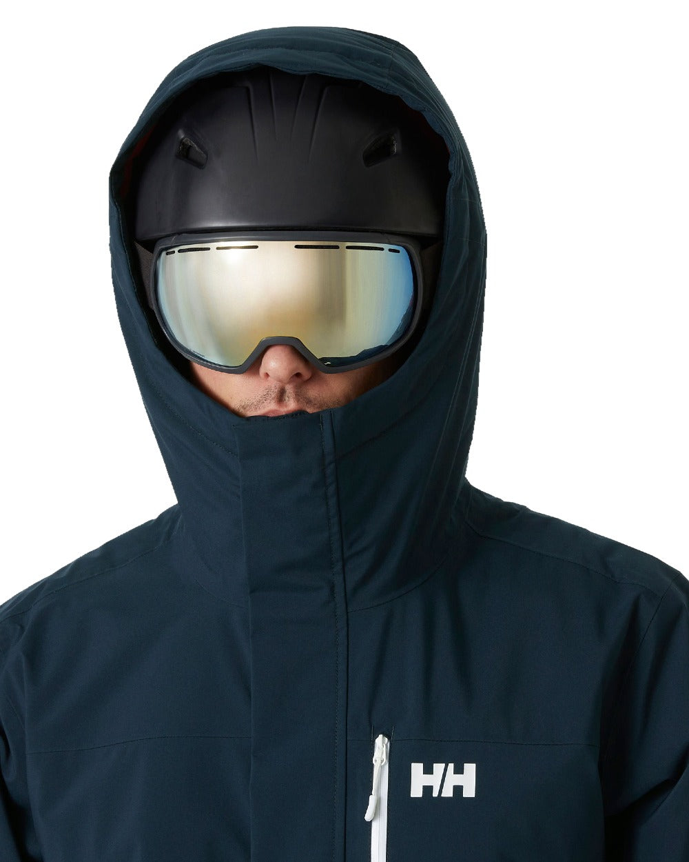 Navy Coloured Helly Hansen Mens Panorama Jacket on white background 