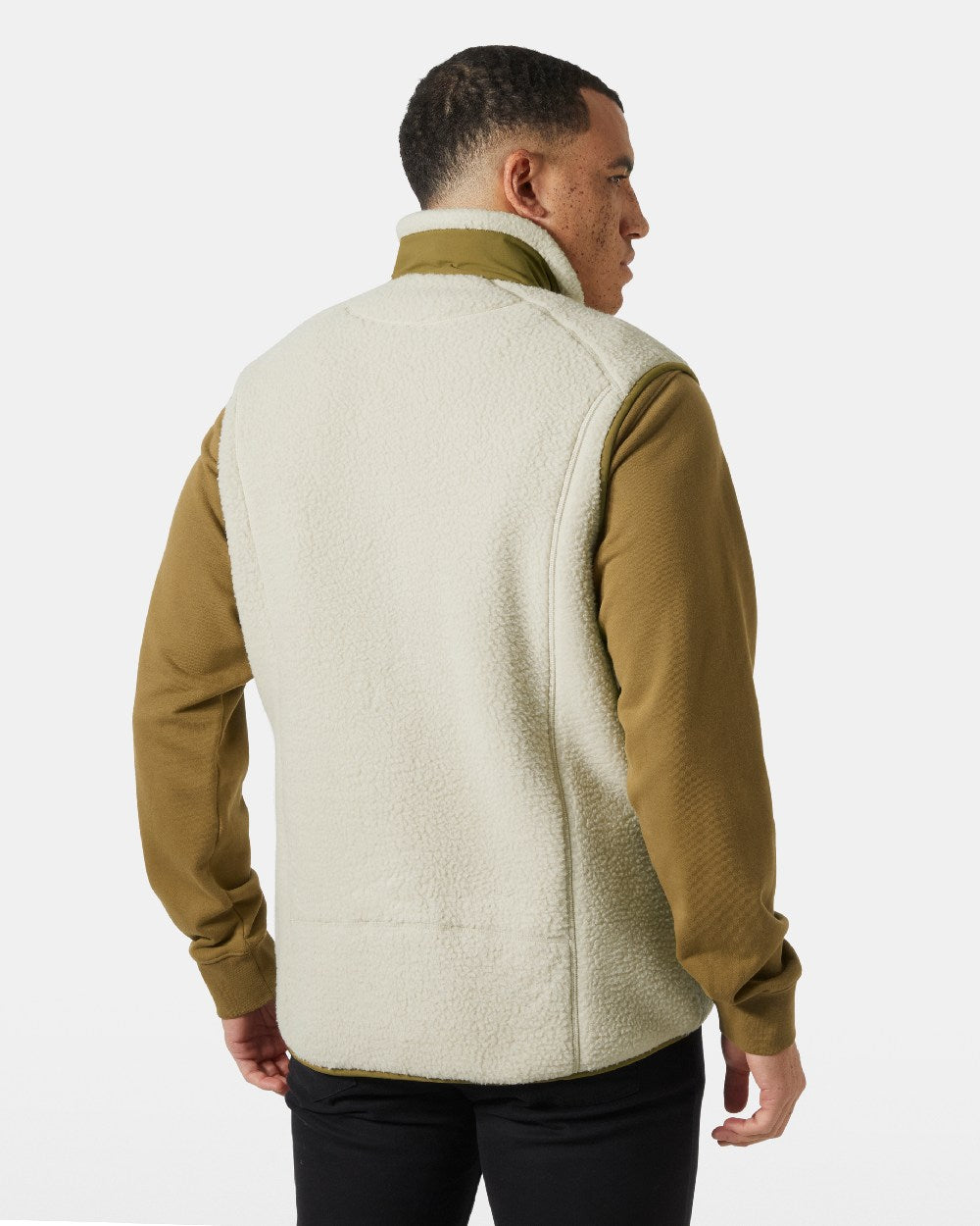 Pelican Coloured Helly Hansen mens Panorama Pile Block Vest on White Background 
