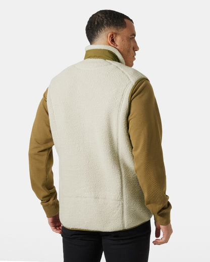 Pelican Coloured Helly Hansen mens Panorama Pile Block Vest on White Background 
