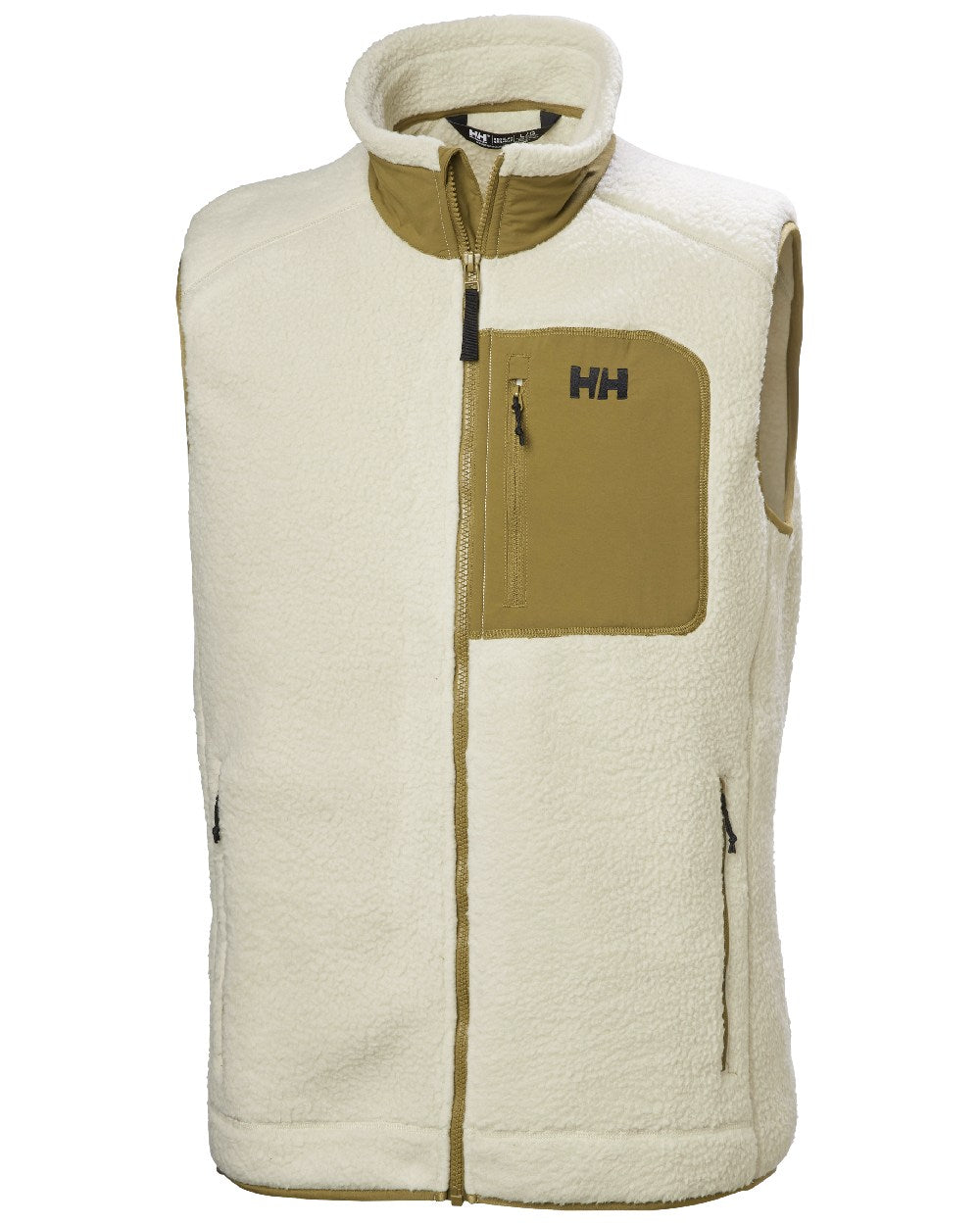 Pelican Coloured Helly Hansen mens Panorama Pile Block Vest on White Background 