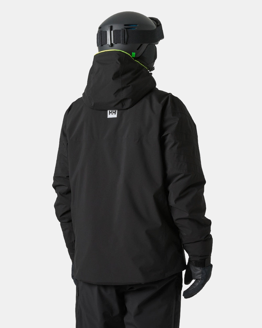 Black Coloured Helly Hansen Mens Panoramic Insulated Jacket on White Background 