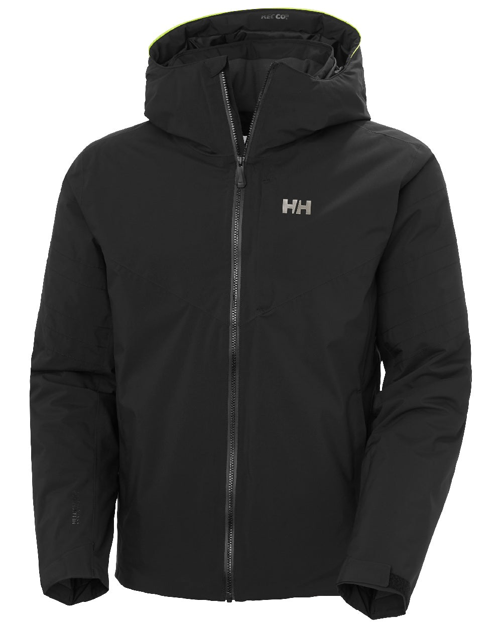Black Coloured Helly Hansen Mens Panoramic Insulated Jacket on White Background 