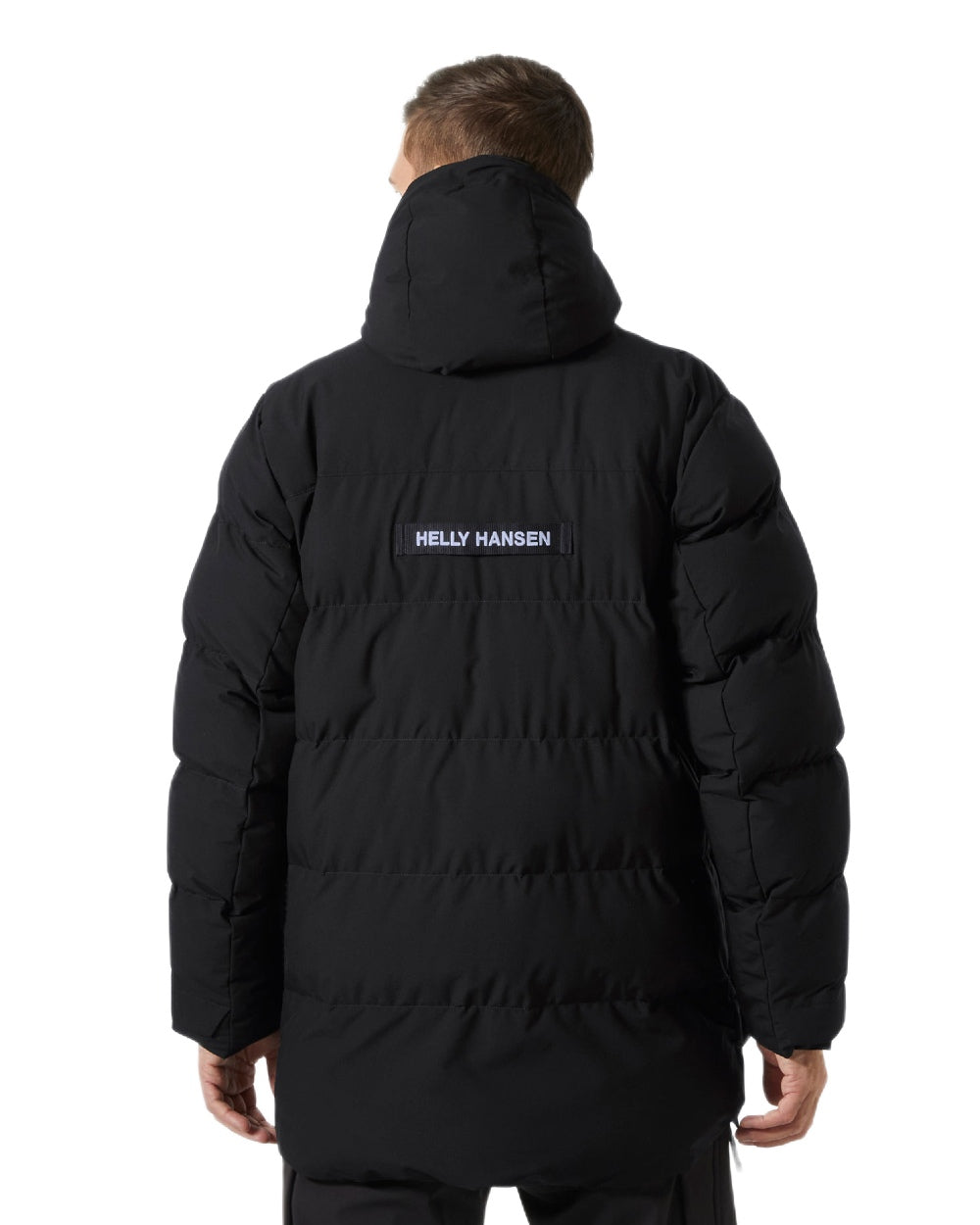 Black Coloured Helly Hansen Mens Patrol Puffy Jacket on white background 