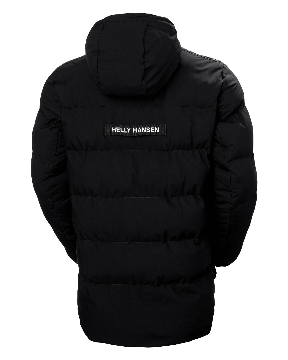Black Coloured Helly Hansen Mens Patrol Puffy Jacket on white background 