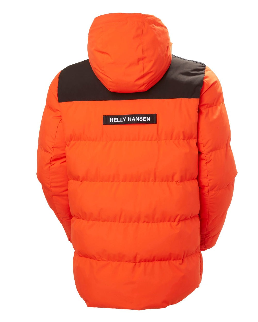 Cherry Tomato Coloured Helly Hansen Mens Patrol Puffy Jacket on white background 