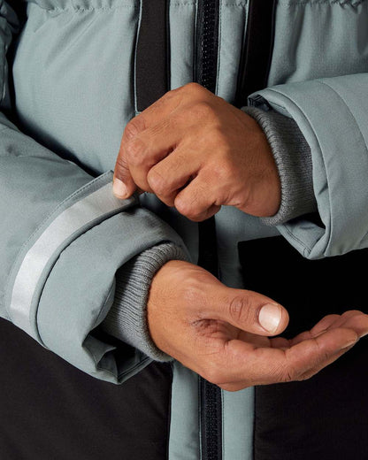 Grey Cactus Coloured Helly Hansen Mens Patrol Puffy Jacket on white background 