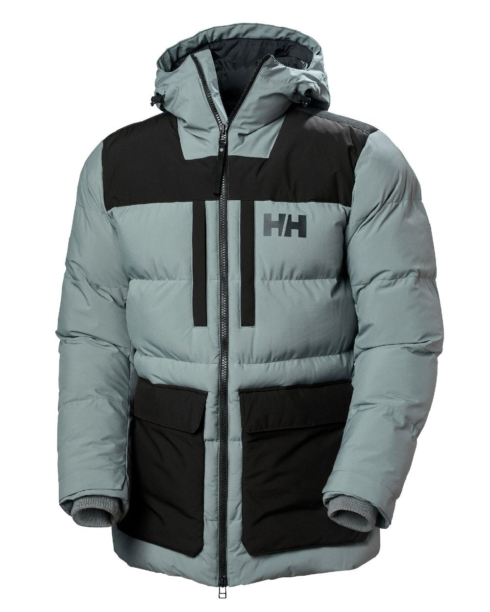 Grey Cactus Coloured Helly Hansen Mens Patrol Puffy Jacket on white background 