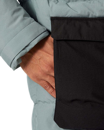 Grey Cactus Coloured Helly Hansen Mens Patrol Puffy Jacket on white background 