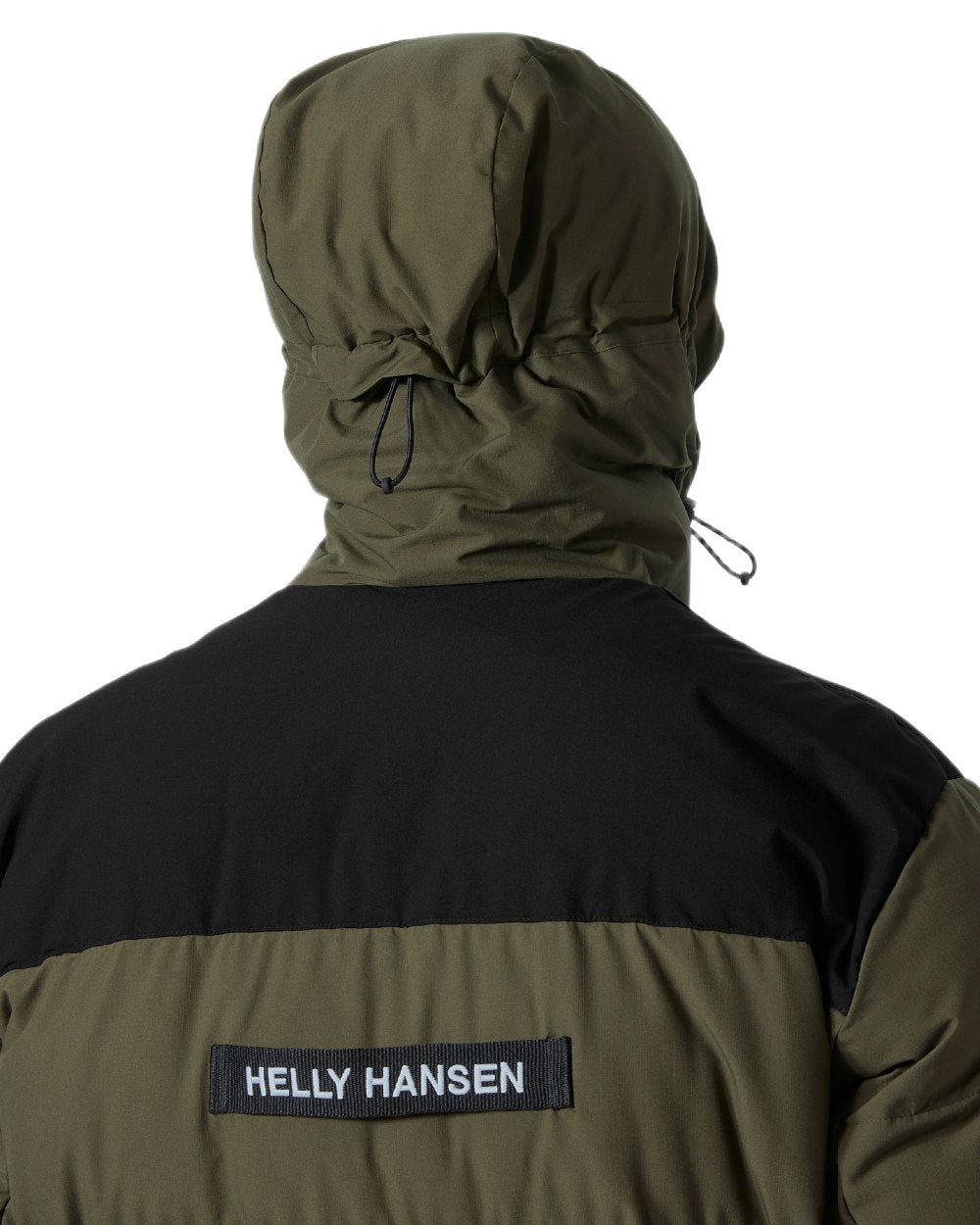 Utility Green Coloured Helly Hansen Mens Patrol Puffy Jacket on white background 
