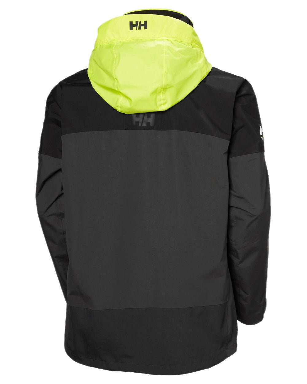 Ebony coloured Helly Hansen Mens Pier 4.0 Jacket on white background 