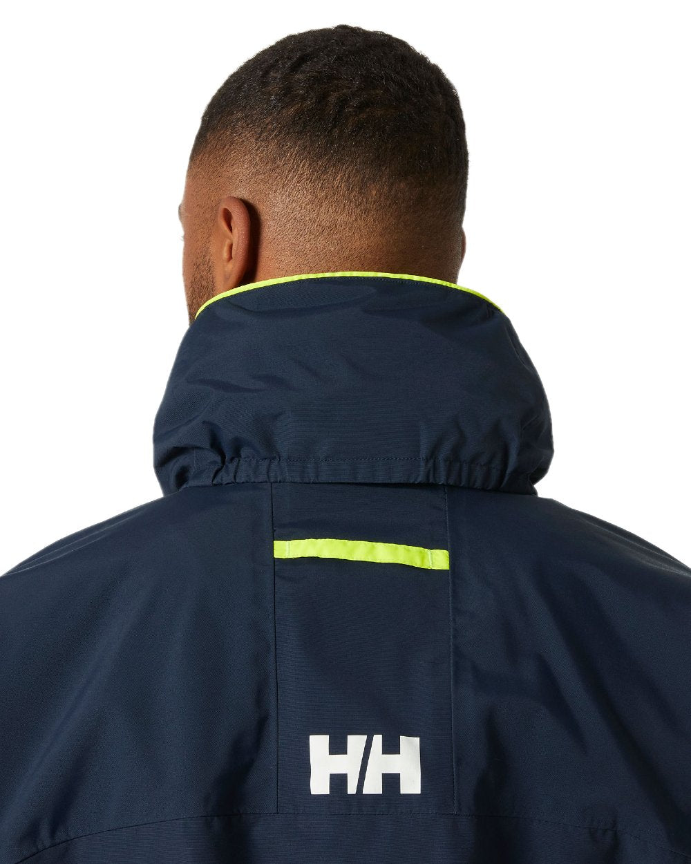 Navy coloured Helly Hansen Mens Pier 4.0 Jacket on white background 