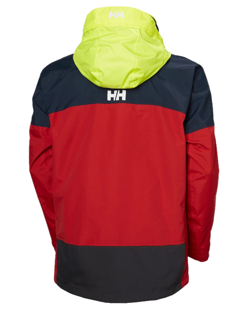 Red coloured Helly Hansen Mens Pier 4.0 Jacket on white background 