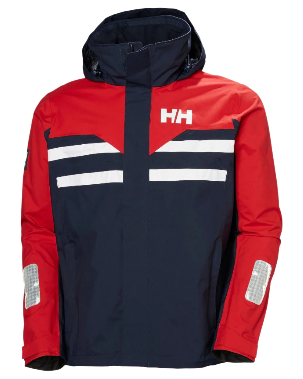 Red coloured Helly Hansen Mens Quayside Jacket on white background 