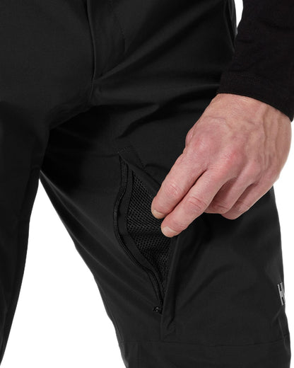 Black Coloured Helly Hansen Rapid Pants on white background 
