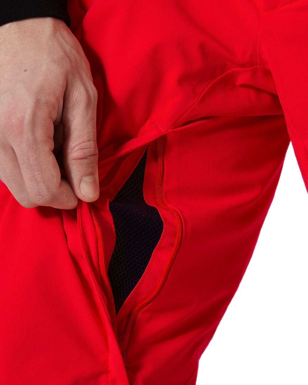 Red Coloured Helly Hansen Rapid Pants on white background 