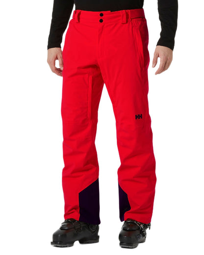 Red Coloured Helly Hansen Rapid Pants on white background 