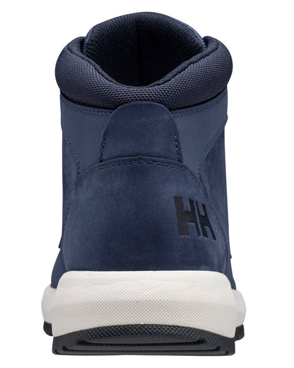 Deep Steel Off White coloured Helly Hansen Mens Richmond Nubuk Boots on white background 