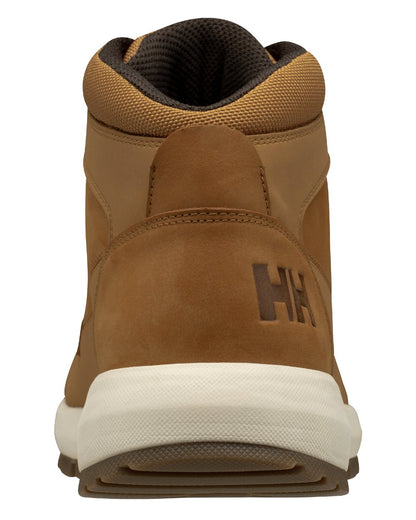 Honey wheat Coffe Bean coloured Helly Hansen Mens Richmond Nubuk Boots on white background 