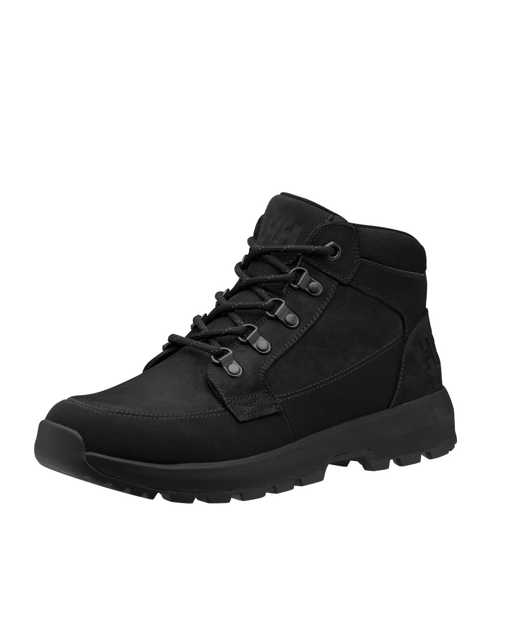 Triple Black coloured Helly Hansen Mens Richmond Nubuk Boots on white background 