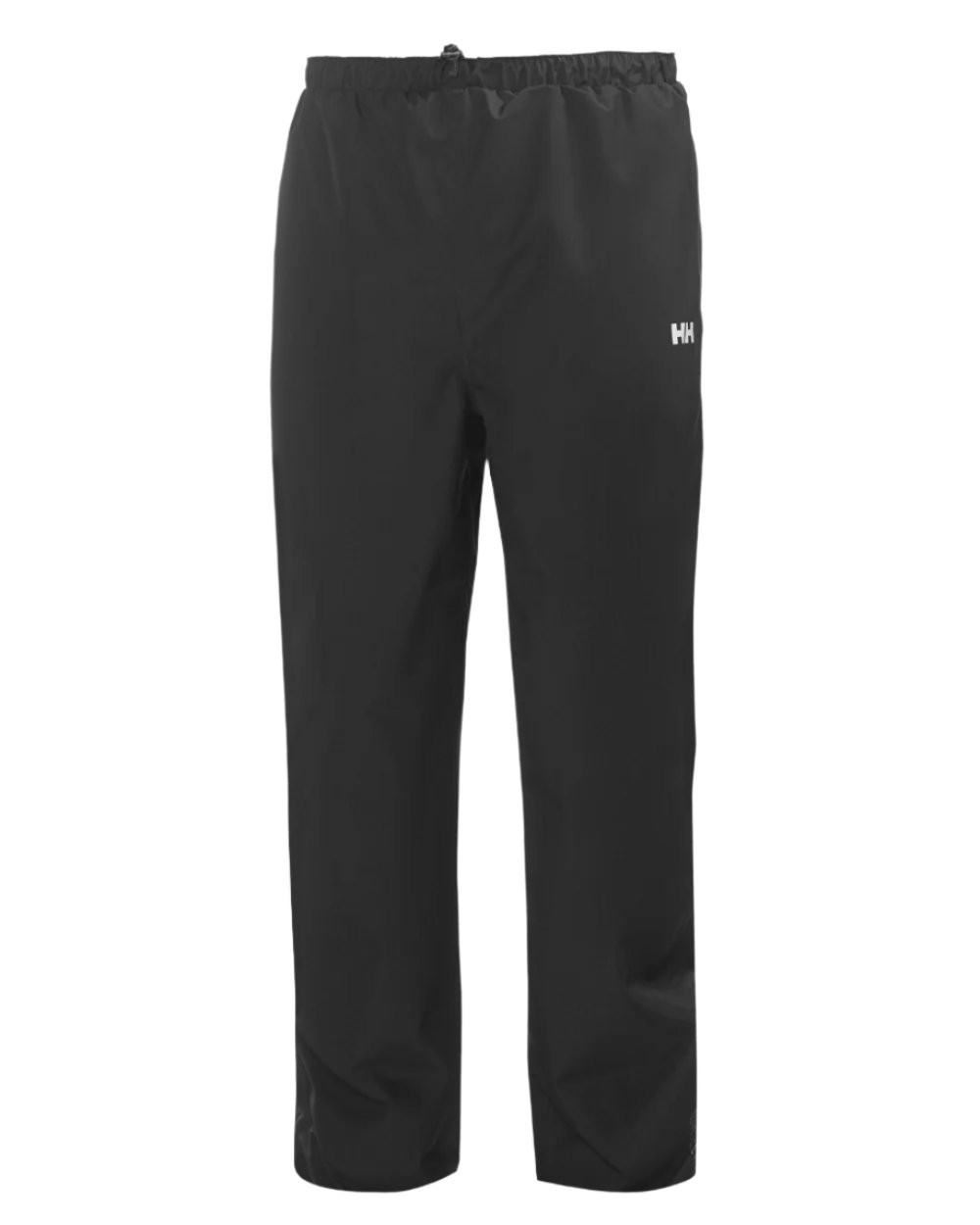 Black Coloured Helly Hansen Mens Seven J Rain Pants on white background 