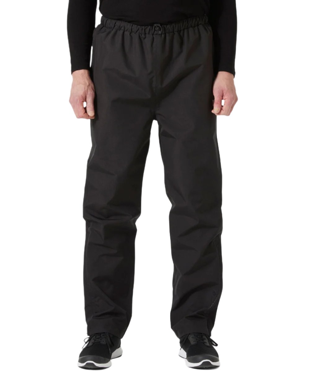 Black Coloured Helly Hansen Mens Seven J Rain Pants on white background 