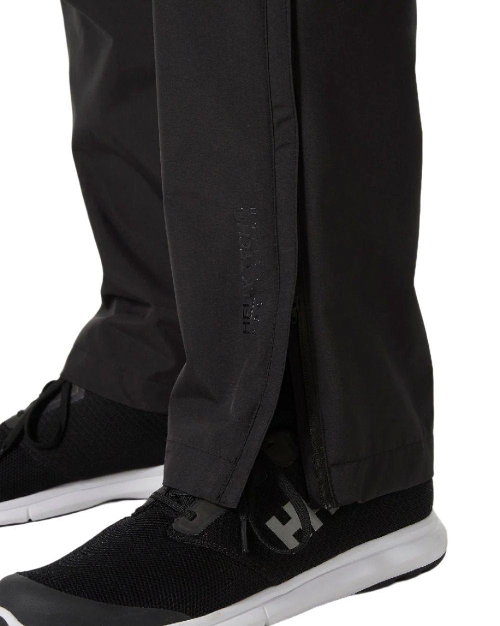 Black Coloured Helly Hansen Mens Seven J Rain Pants on white background 