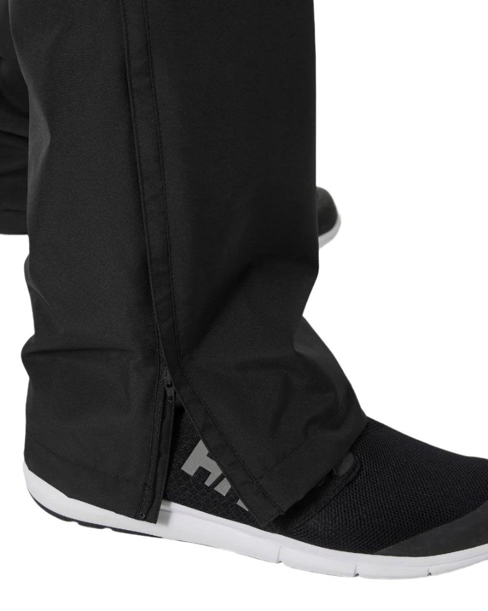 Black Coloured Helly Hansen Mens Seven J Rain Pants on white background 