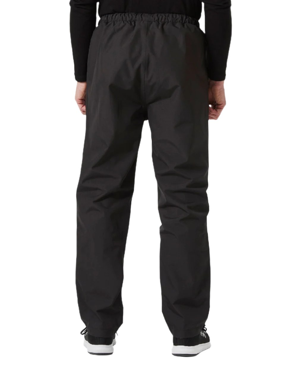 Black Coloured Helly Hansen Mens Seven J Rain Pants on white background 