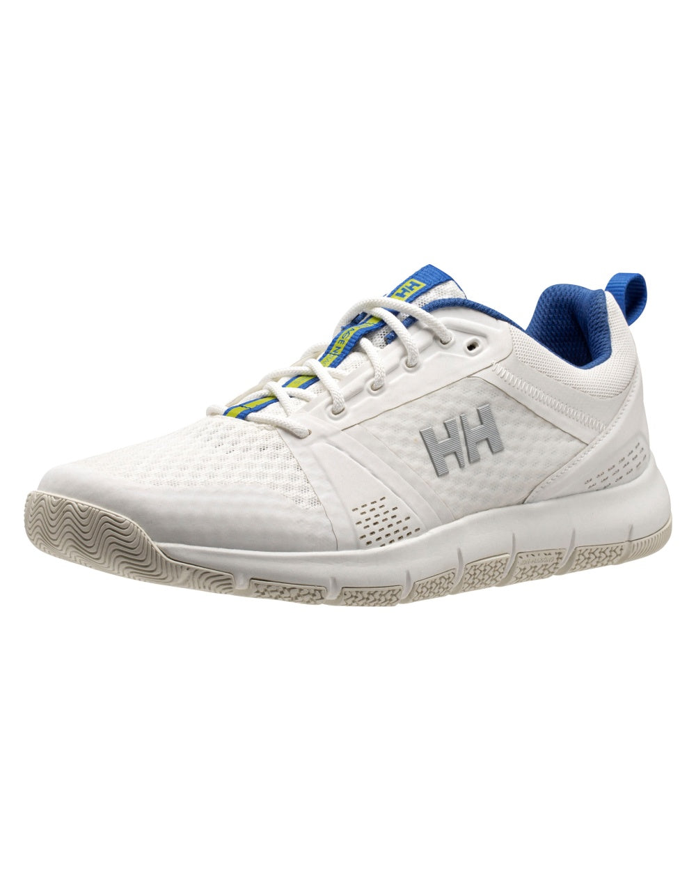 Off White Cobalt 2 Coloured Helly Hansen Mens Skagen F-1 Offshore Shoes on white background 
