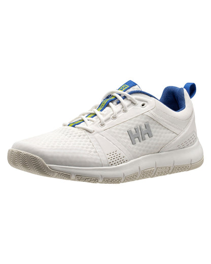 Off White Cobalt 2 Coloured Helly Hansen Mens Skagen F-1 Offshore Shoes on white background 