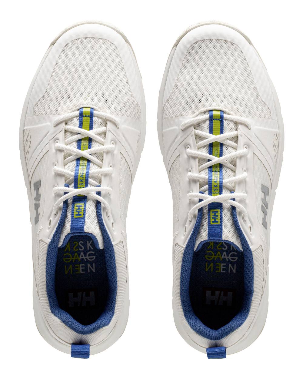 Off White Cobalt 2 Coloured Helly Hansen Mens Skagen F-1 Offshore Shoes on white background 