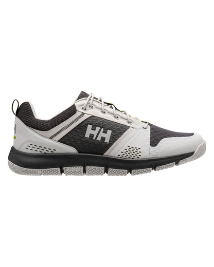 Phantom Ebony Grey Fog Coloured Helly Hansen Mens Skagen F-1 Offshore Shoes on white background 