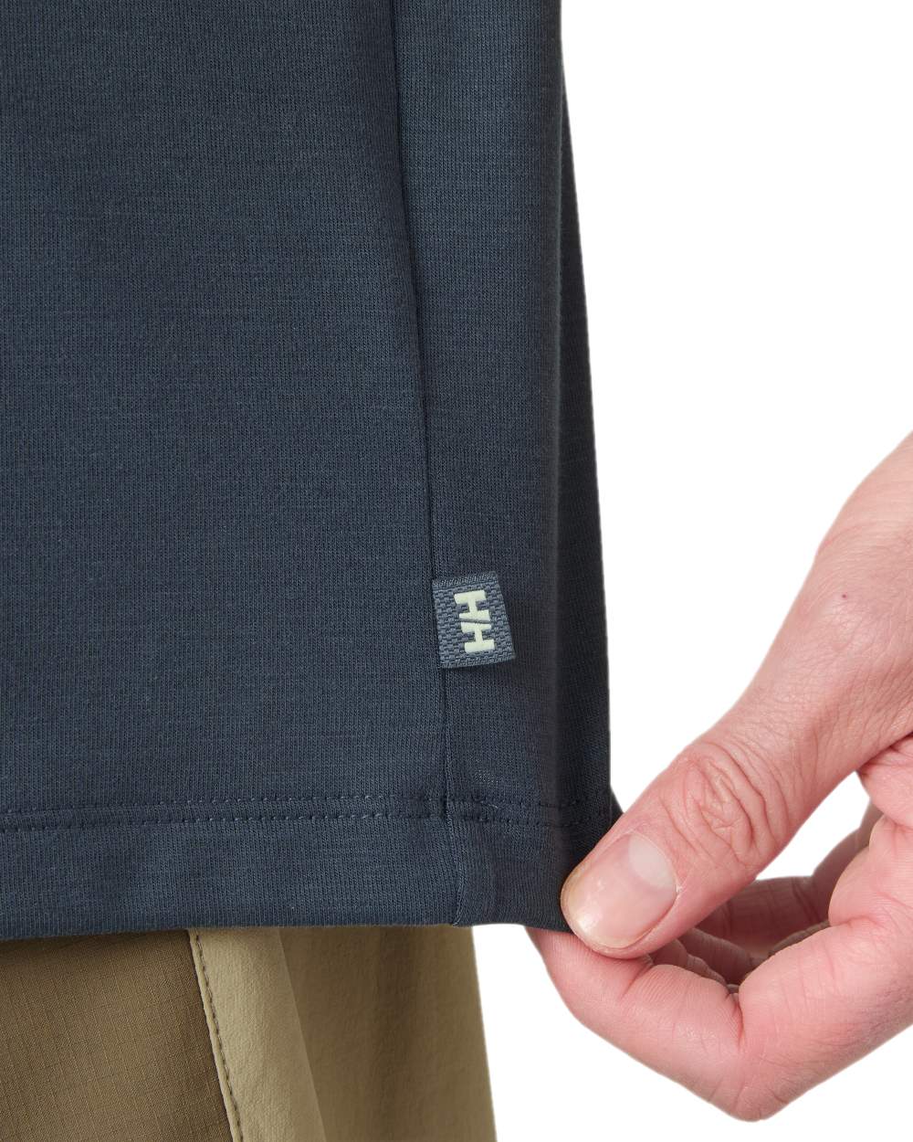 Alpine Frost Coloured Helly Hansen Mens Skog Recycled Graphic T-Shirt on white background
