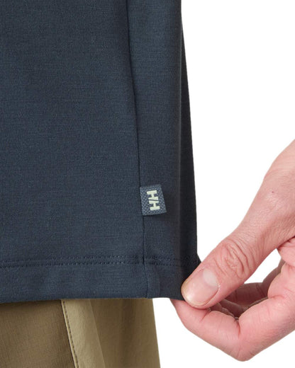 Alpine Frost Coloured Helly Hansen Mens Skog Recycled Graphic T-Shirt on white background
