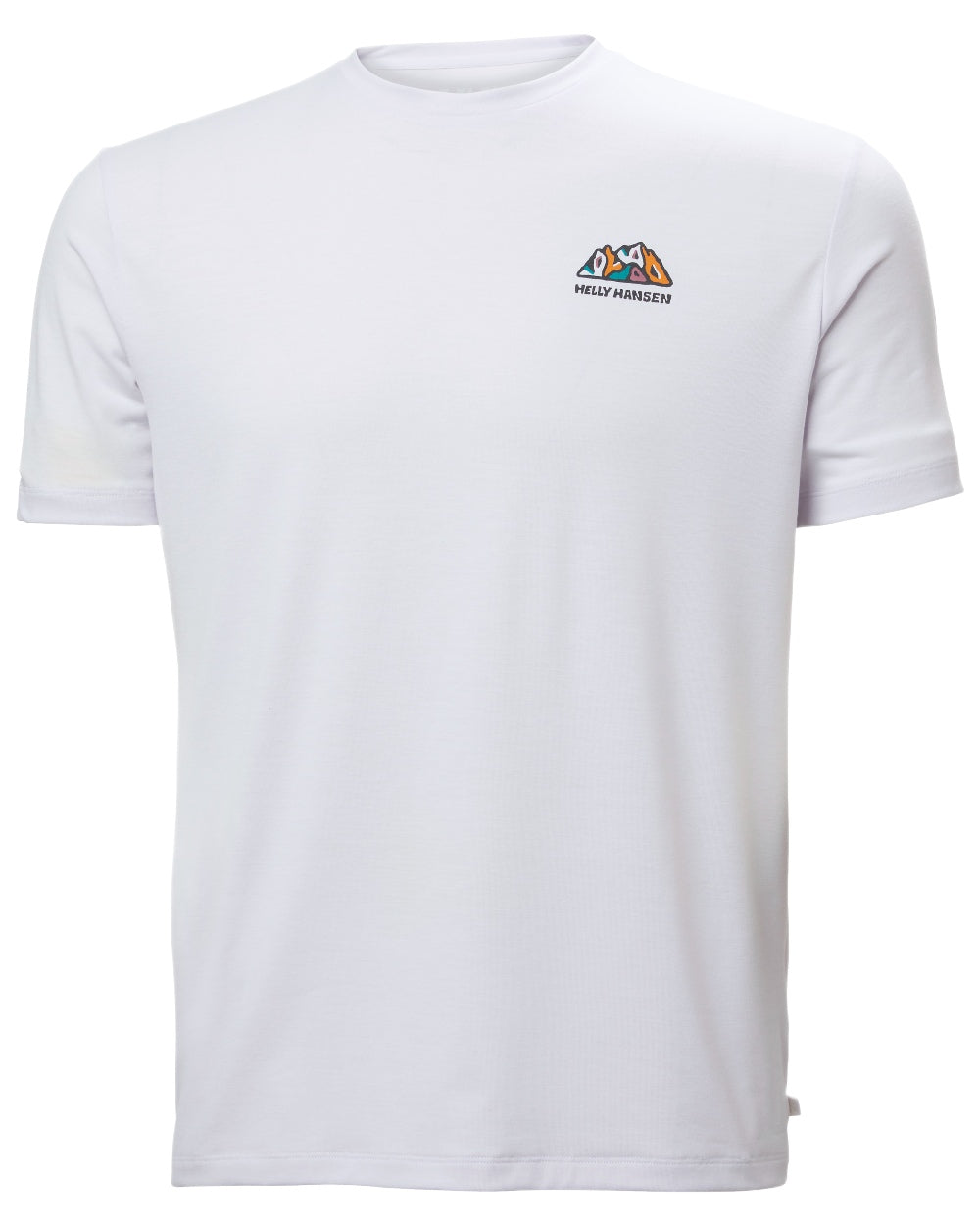 Even Light Purple Coloured Helly Hansen Mens Skog Recycled Graphic T-Shirt on white background
