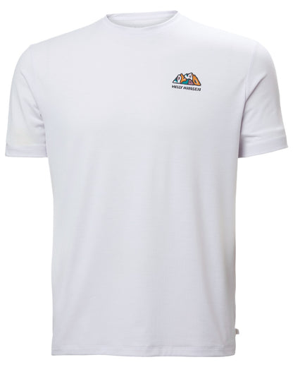 Even Light Purple Coloured Helly Hansen Mens Skog Recycled Graphic T-Shirt on white background
