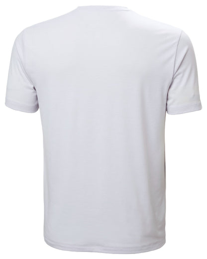 Even Light Purple Coloured Helly Hansen Mens Skog Recycled Graphic T-Shirt on white background
