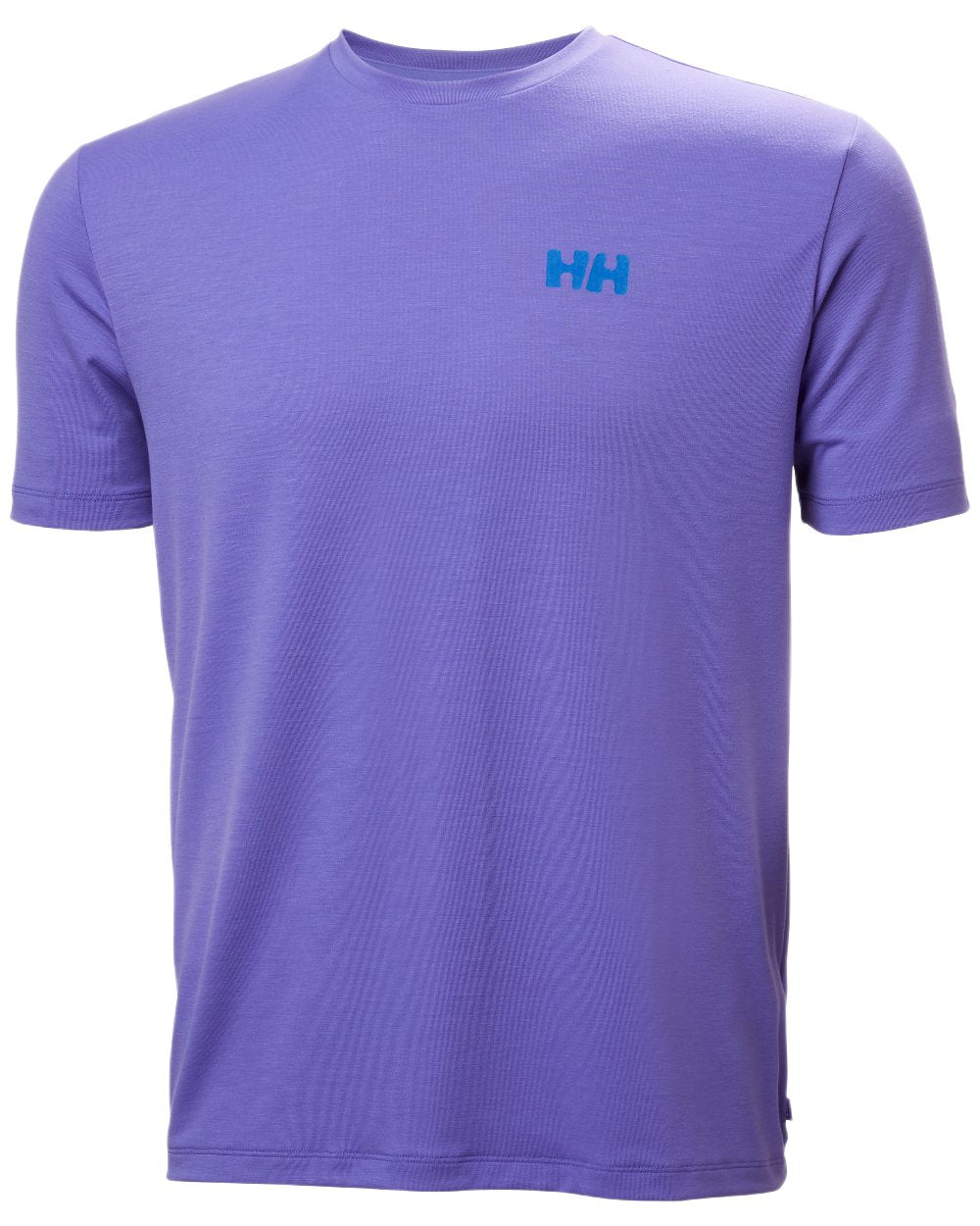 Ultra Violet Coloured Helly Hansen Mens Skog Recycled Graphic T-Shirt on white background
