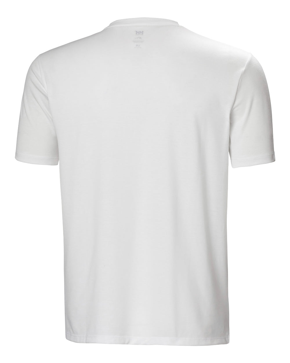 White coloured Helly Hansen Mens Skog Recycled Graphic T-Shirt on white background 