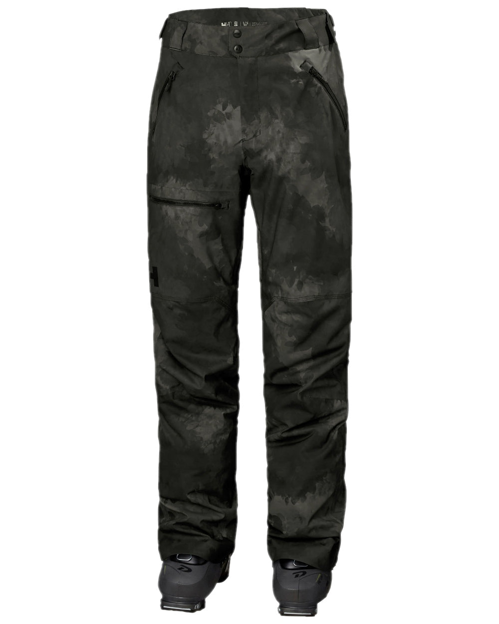 Black Marble Coloured Helly Hansen Mens Sogn Cargo Pants on white background 