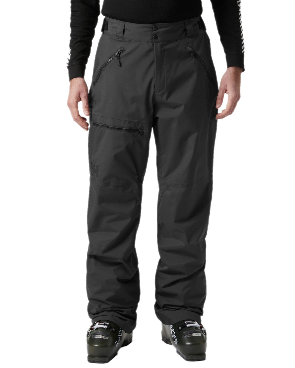 Black Coloured Helly Hansen Mens Sogn Cargo Pants on white background 