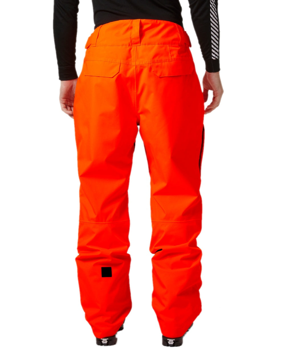 Neon Orange Coloured Helly Hansen Mens Sogn Cargo Pants on white background 