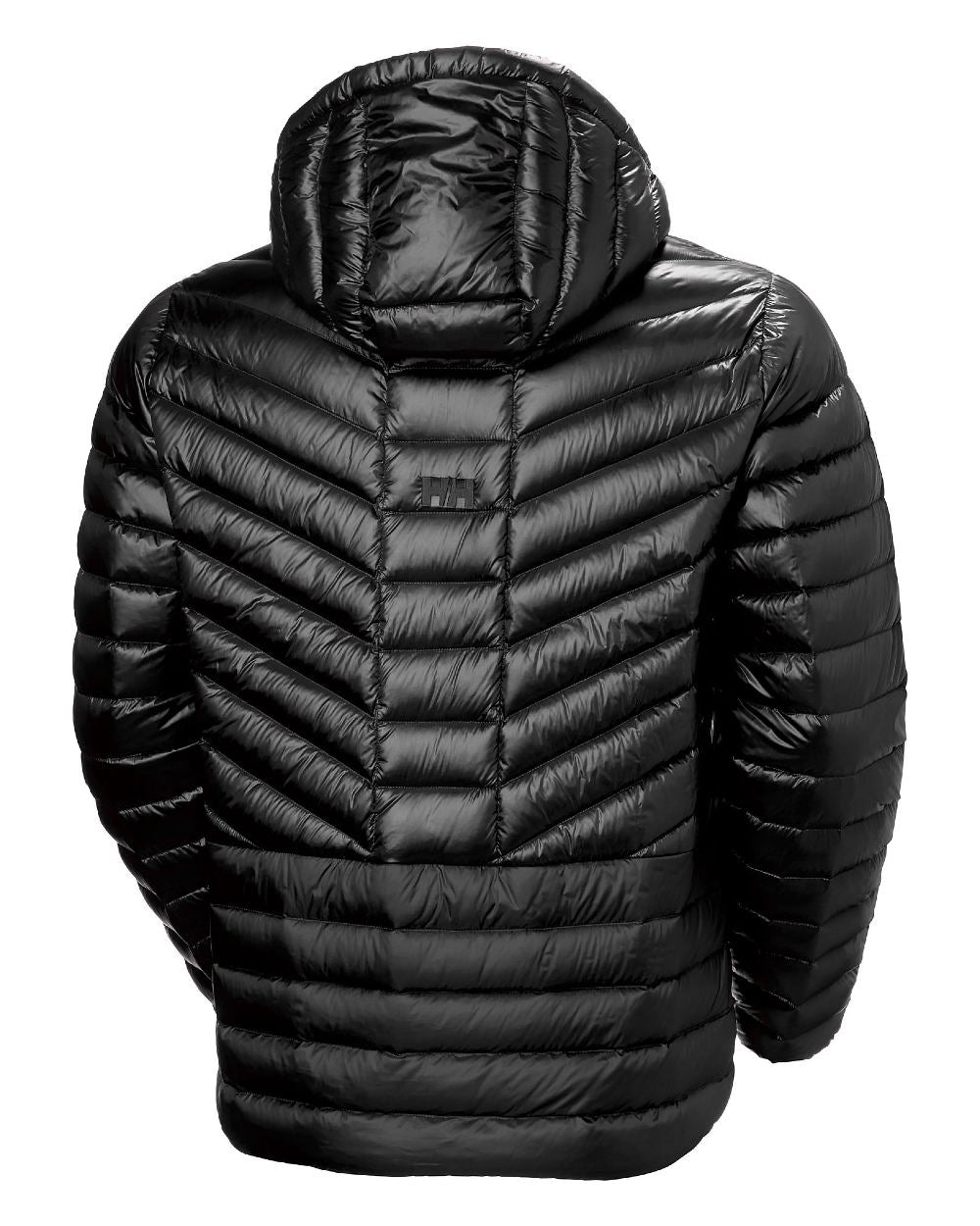 Black Coloured Helly Hansen Mens Stowe Down Jacket on white background 