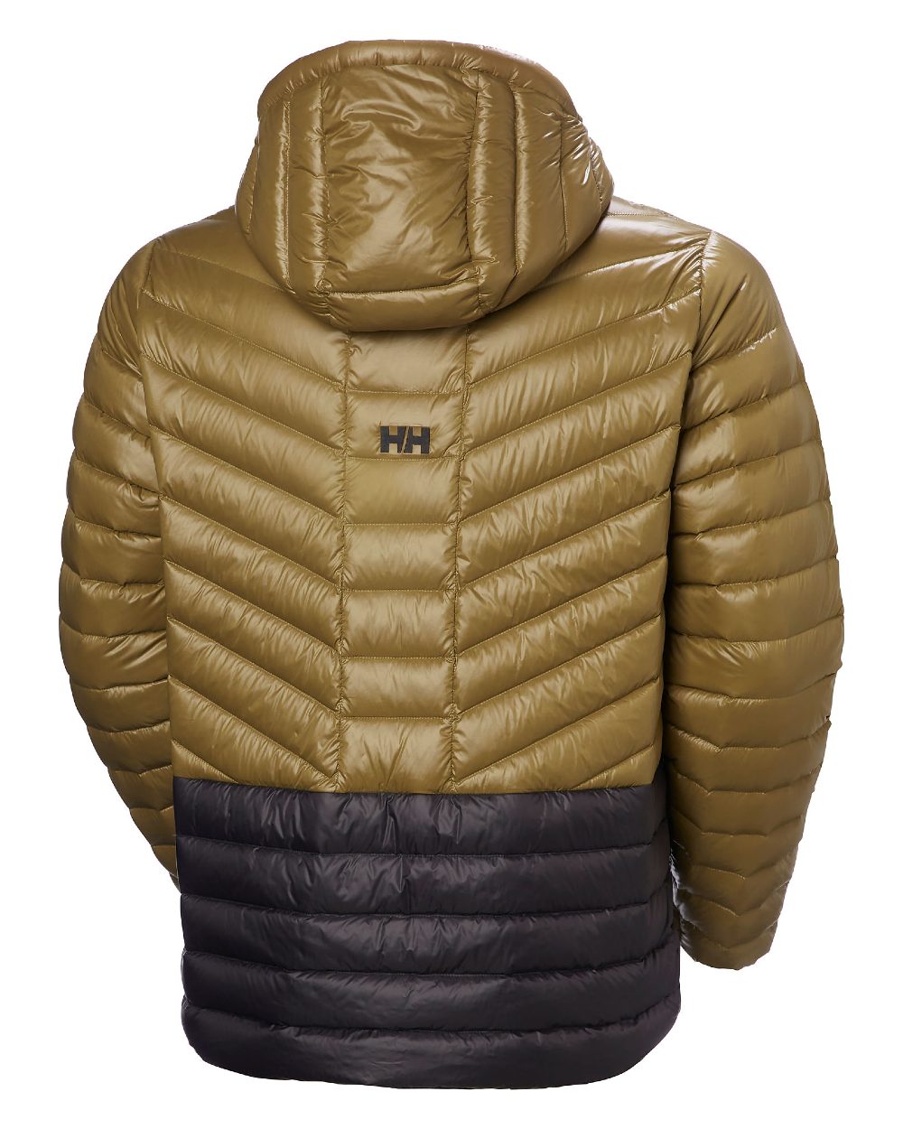 Sepia Coloured Helly Hansen Mens Stowe Down Jacket on white background 
