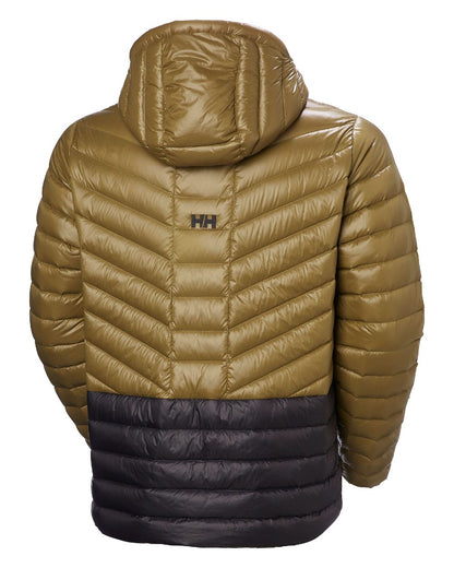 Sepia Coloured Helly Hansen Mens Stowe Down Jacket on white background 