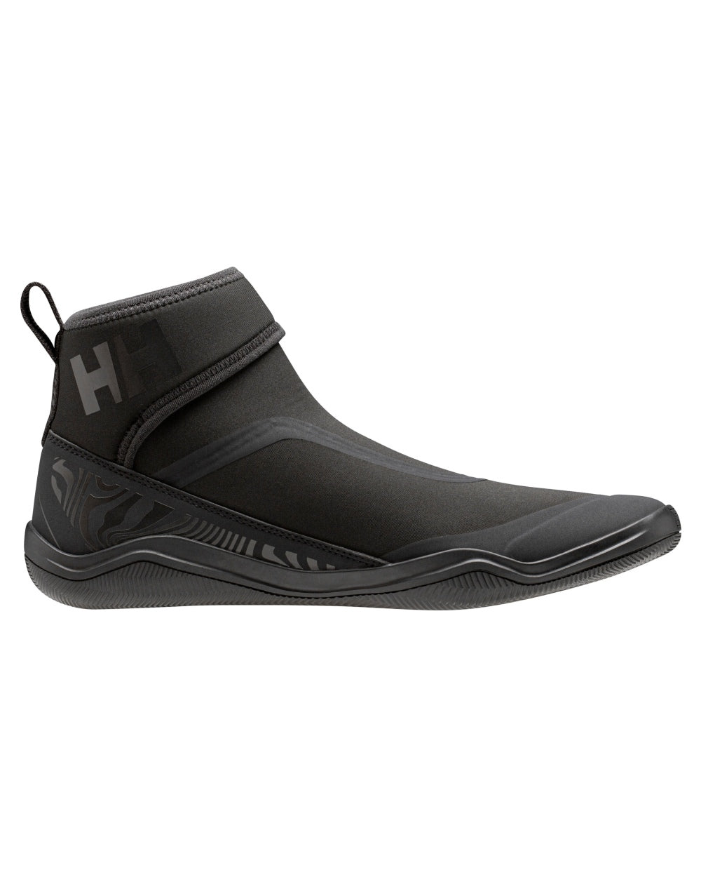 Black Coloured Helly Hansen Mens Supalight Moc-Mid Watersport Shoes on white background 