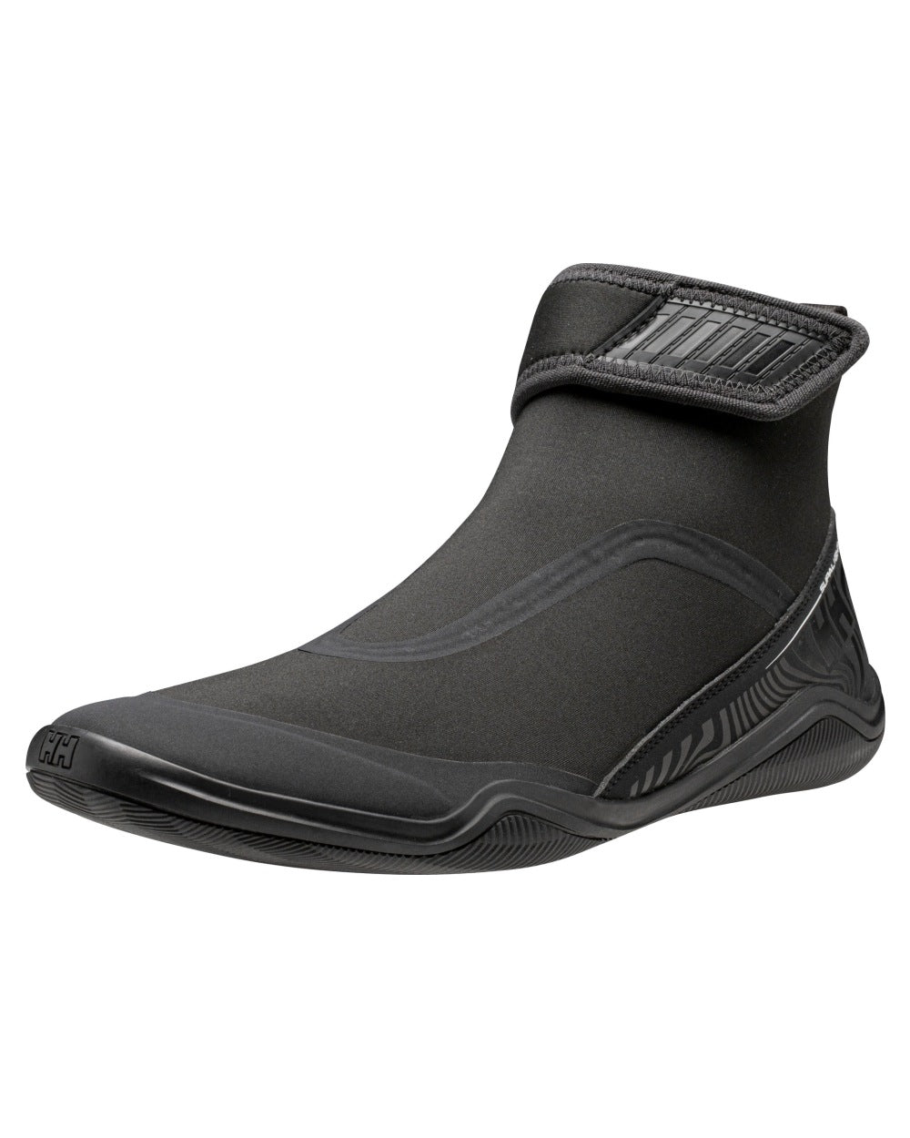 Black Coloured Helly Hansen Mens Supalight Moc-Mid Watersport Shoes on white background 