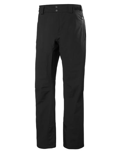 Black Coloured Helly Hansen Mens Swift 3 Layer Shell Pants on white background 