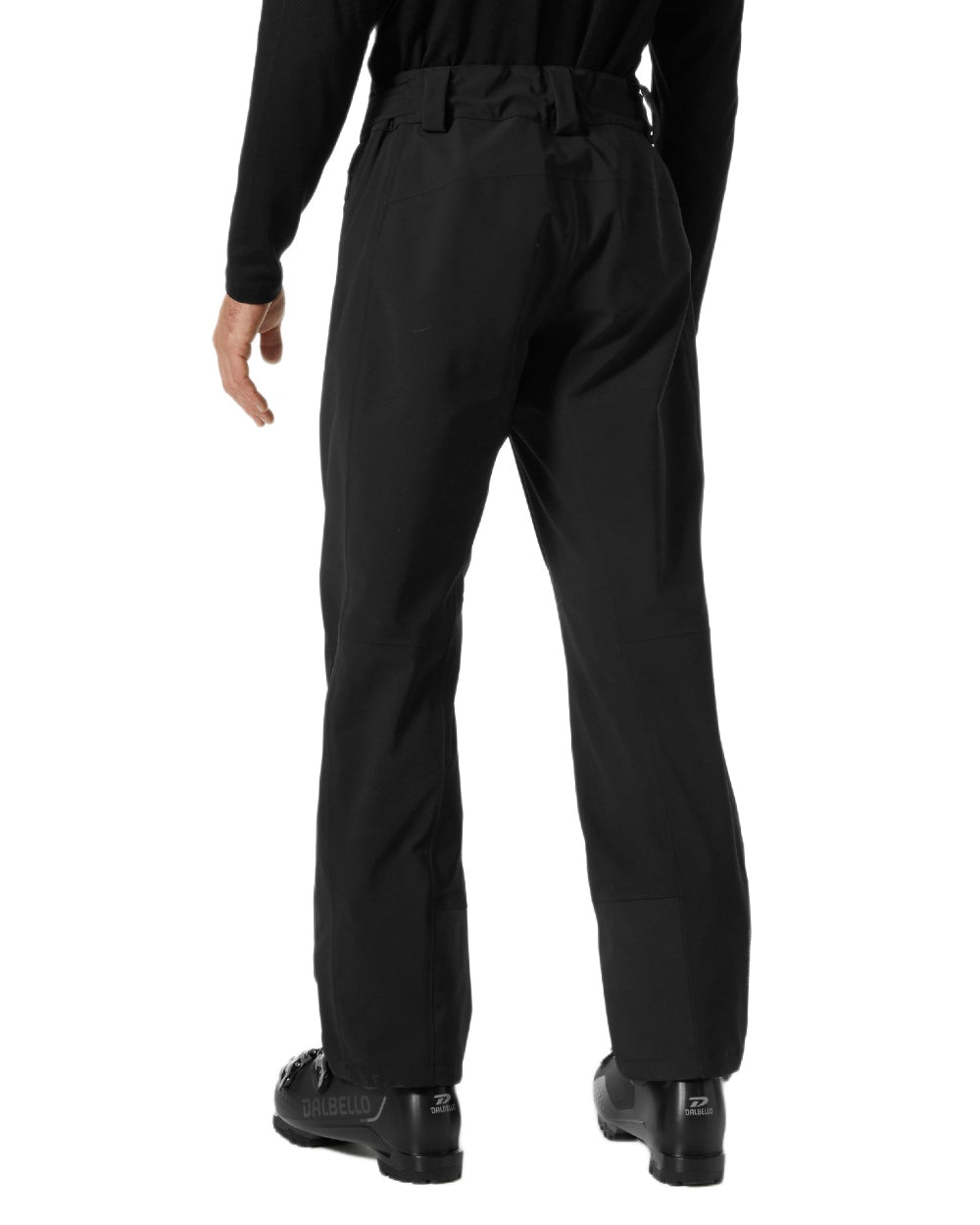Black Coloured Helly Hansen Mens Swift 3 Layer Shell Pants on white background 