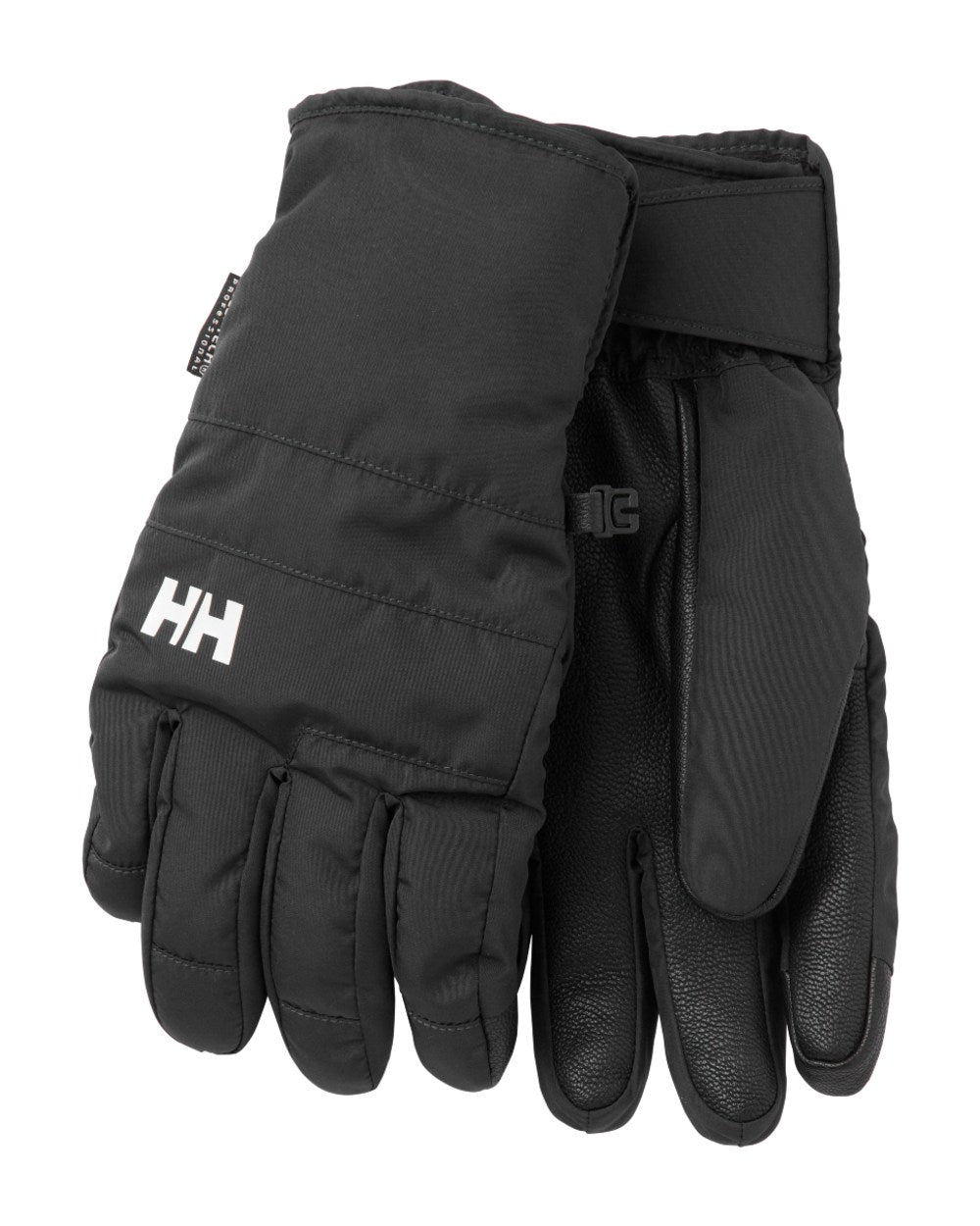 Black Coloured Helly Hansen Mens Swift Helly Tech Gloves on white background 